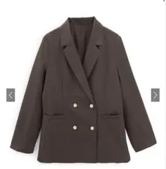 GRL ダブルボタンテーラードジャケット al275 ブラウン