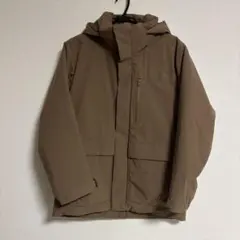 ブラウン フード付き ダウンジャケット