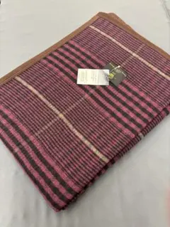 DAKSウール100% ストライプ ブランケット