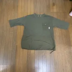 LOGOS DAYSレディースオリーブグリーン 半袖Tシャツ ポケット付き