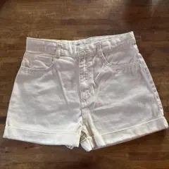 H&M ホワイト コットン ハーフパンツ US 14