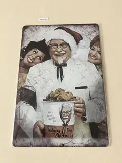 KFC ケンタッキーフライドチキン ブリキ看板 昭和レトロ風