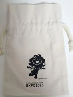 EXPO2025 黒ミャクミャク　巾着　ポーチ