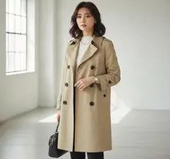 H129*22 OCTOBRE☆Aライン☆トレンチコート☆ベージュ☆38