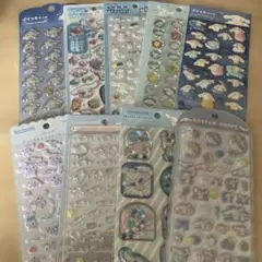 シナモロール　ボンボンドロップシール　ウォーターシール　おはじきふう　サンリオ