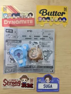 BT21フォトフレームマスコット2個セット TinyTANモバイルステッカー4枚