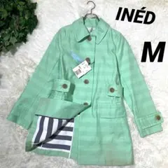【INÉD】イネド スプリングコート M 新品 タグ付き 腰ベルト 緑 派手のサムネイル