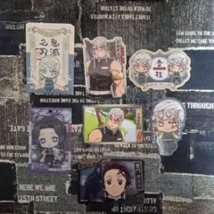 鬼滅の刃 宇髄天元 ダイカットシール 胡蝶しのぶ・竈門炭治郎 カードセット