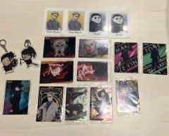 呪術廻戦 まとめ クリアカード アクリルカード アクリルキーホルダー 缶バッジ