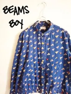 D222299 BEAMS BOY ペナントプリント裾ドローコードシャツのサムネイル