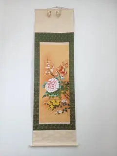 昭和レトロ スキルスクリーンビーズ のれん 玉のれん 完成品 花柄 ➅