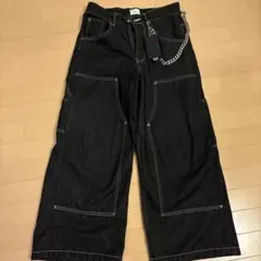 BlessU ブレスユー ブラック ダブルニージーンズ Mサイズ