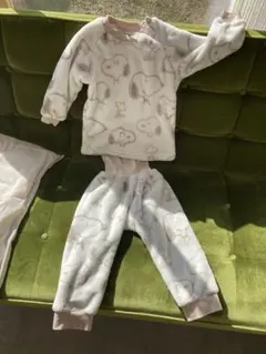 PEANUTS スヌーピー柄 フリースパジャマ 上下セット　95