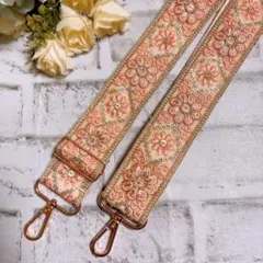 インド刺繍リボン　スマホショルダー　ショルダーベルト　バッグ　　NO3936
