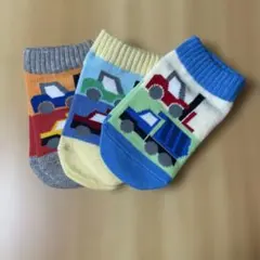 ベビー靴下 3足セット くるま柄