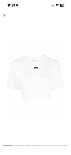 カリコ様専用⭐︎ホワイト 'OFF' Stamp Rib Croppedのサムネイル