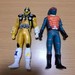 仮面ライダー アマゾン　フォーゼ　エレキステイツ　ソフビ フィギュア 2体