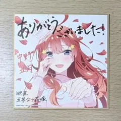 映画 五等分の花嫁 中野五月 色紙