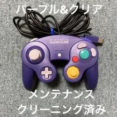 NINTENDO GAMECUBE コントローラー パープル&クリア　中古