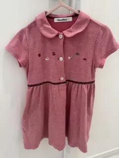 美品familiar ♡半袖ワンピース ♡130サイズ ♡赤 - メルカリ