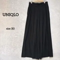 ユニクロ カットソーイージースカンツ XS 黒 ストレッチ ウエストゴム