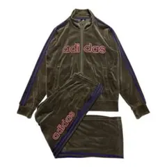 【激レア】00s adidas ベロア セットアップ L