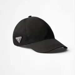 超美品　プラダ　ナイロン　三角ロゴベースボールキャップ　帽子　定価94600円 超美品 プラダ ナイロン 三角ロゴベースボールキャップ 帽子 定価94600
