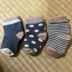 かっこいいキッズ靴下 5足セット ネイビー・ベージュ