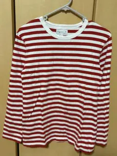 アニエスベー 赤ボーダー カットソー トップス