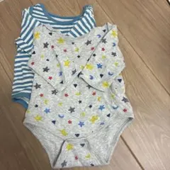 長袖ロンパース 肌着 2枚セット 80cm