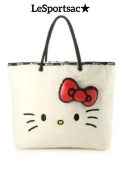 稀少》LeSportsac ハローキティ50周年 ボアトートバッグ♡Large - メルカリ
