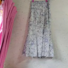 花柄 フレアスカート ロング丈のサムネイル