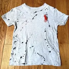 ラルフローレン　ビッグポニーロゴTシャツ110 120スプラッター柄　ペイント柄