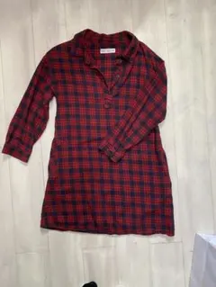 ZARA チュニック 赤と黒のチェック 130