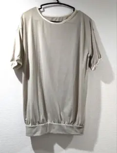 FELISSIMO　ベージュ 半袖 チュニック　カットソー Ｍサイズのサムネイル
