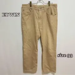 日本製EDWIN FC503M チノパンツ メンズ 33 ストレッチ入りベージュ