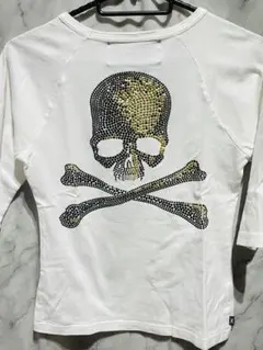 ROEN ＲＯＥＮ ロエン　ドクロ　スカル　白　七分丈Tシャツ　Sのサムネイル
