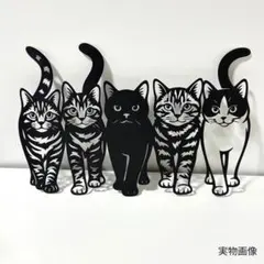 ウォールデコ 猫シルエット 壁飾り 北欧風 インテリア アイアンのサムネイル