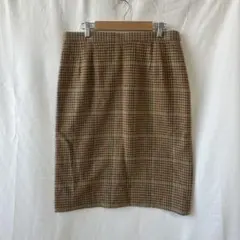 vintage アーカイブ　昭和レトロ　大きめサイズ　チェックタイトスカート