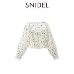 Snidel フリル付きシースルーカーディガン