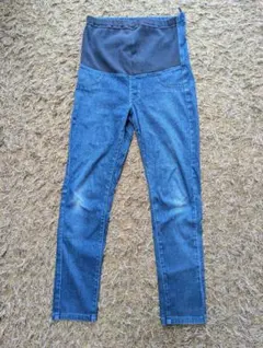 デニムブルー マタニティパンツ スリムフィット Sサイズ