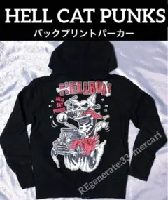 【HELLCATPUNKS】ヘルキャットパンクス ジップアップパーカー(黒)