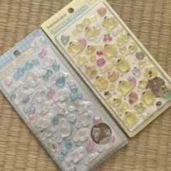 シナモロール、ポムポムプリン　ボンボンドロップシール 2シートセット