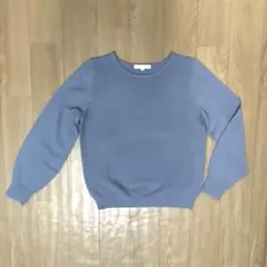 grove ブルー 長袖ニット Mサイズ