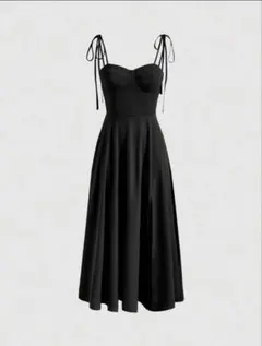SHEIN MOD 無地柄　ハイスプリッドビスチェキャミドレス