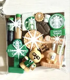 ガチャ詰めポーチ　カフェ風　デコレーションパーツ　デコパーツ　デコパ