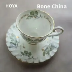 HOYA Bone China カップ＆ソーサー GREEN LEAF
