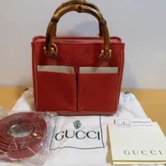 GUCCI グッチ ヴィンテージ バンブー ハンドバッグ スエード レザー 楽天市場】新品同様 グッチ バンブー ショルダー ハンドバッグ