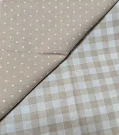綿 チェック柄　ドット柄　両面