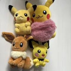 ポケモン　ピカチュウ イーブイ ピチュウぬいぐるみ4体セット